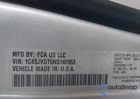 2022 Jeep Wagoneer Series Iii 4X4 from USA, damaged, VIN 1C4SJVDT5NS140953